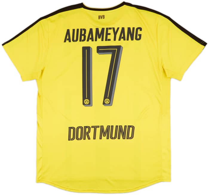 2016-17 Borussia Dortmund Home Shirt Aubameyang #17 - 8/10 - (XL)