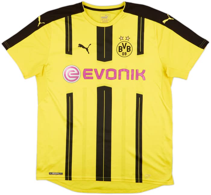 2016-17 Borussia Dortmund Home Shirt Aubameyang #17 - 8/10 - (XL)