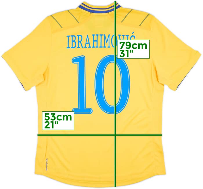 2012-13 Sweden Home Shirt Ibrahimovic #10 - 9/10 - (L)