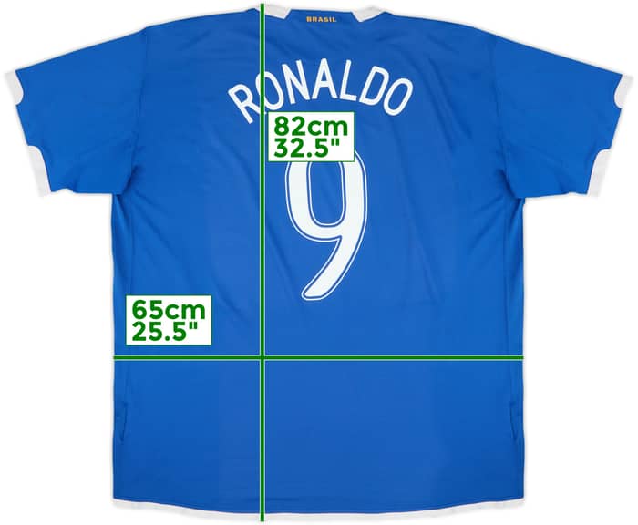 2006-07 Brazil Away Shirt Ronaldo #9 - 5/10 - (XL)