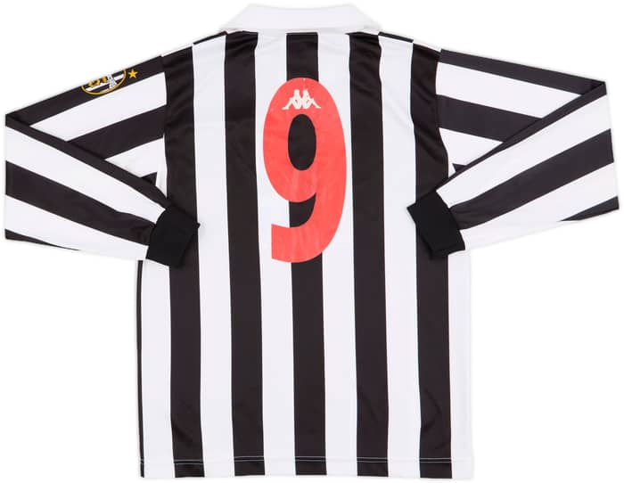 1998-99 Juventus Home L/S Shirt #9 - 6/10 - (XL.Boys)