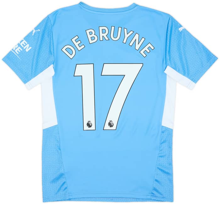 2021-22 Manchester City Home Shirt De Bruyne #17 - 8/10 - (S)