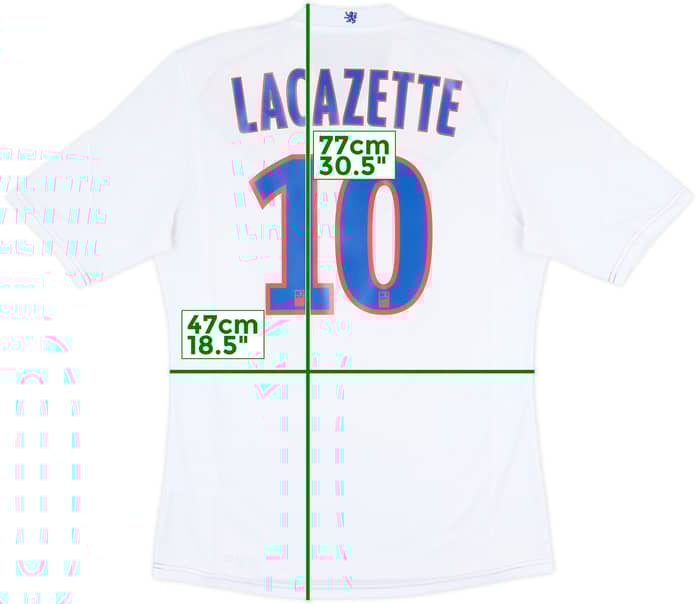 2013-14 Lyon Home Shirt Lacazette #10 - 7/10 - (M)