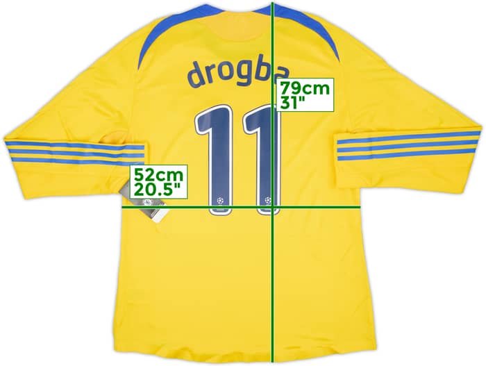 2008-09 Chelsea Player Issue Third L/S Shirt Drogba #11 (XL)