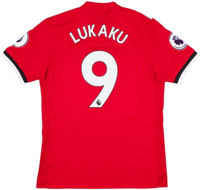 2017-18 Manchester United Home Shirt Lukaku #9 - 10/10 - (M)