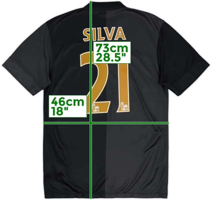 2013-14 Manchester City Away Shirt Silva #21 - 7/10 - (S)