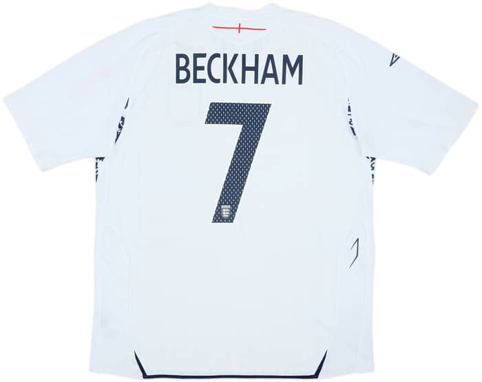 2007-09 England Home Shirt Beckham #7 - 5/10 - (XL)