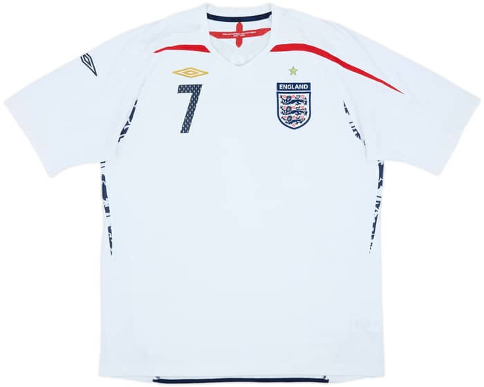 2007-09 England Home Shirt Beckham #7 - 5/10 - (XL)