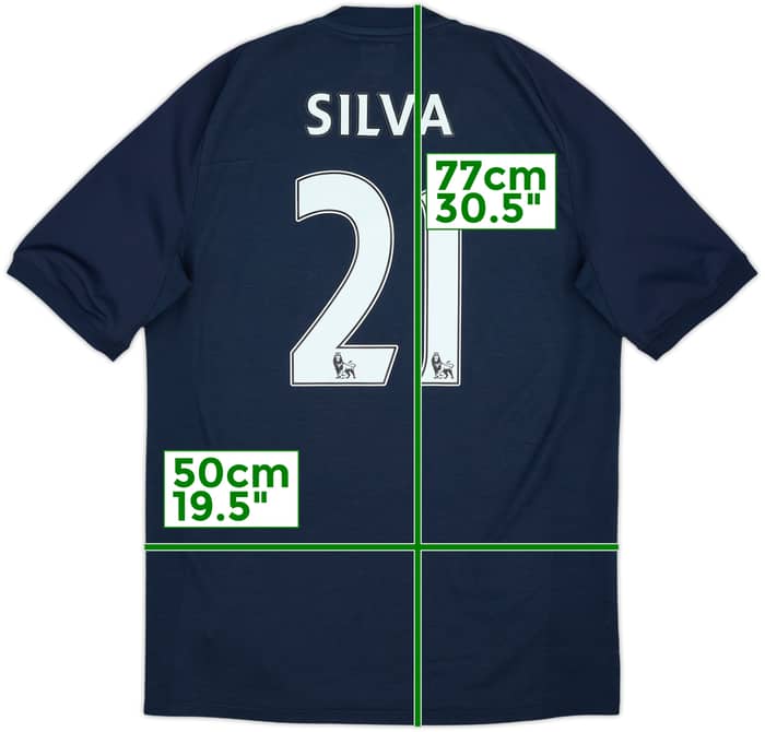2010-12 Manchester City Away Shirt Silva #21 - 7/10 - (M)