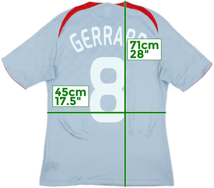 2008-09 Liverpool Away Shirt Gerrard #8 - 5/10 - (S)