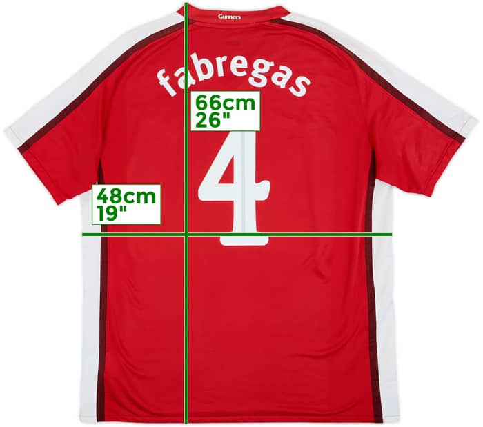 2008-10 Arsenal Home Shirt Fabregas #4 - 5/10 - (XL)
