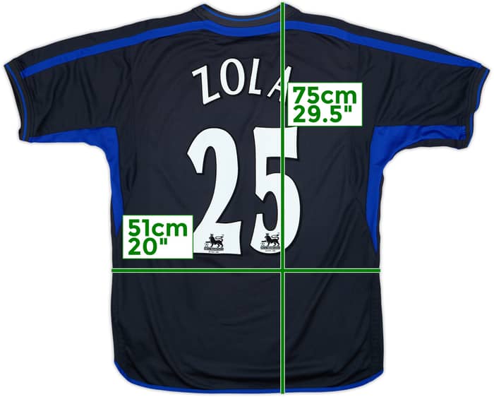 2002-04 Chelsea Away Shirt Zola #25 - 8/10 - (L)