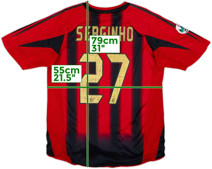 2004-05 AC Milan Player Issue Home Shirt Serginho #27 - 5/10 - (XL)