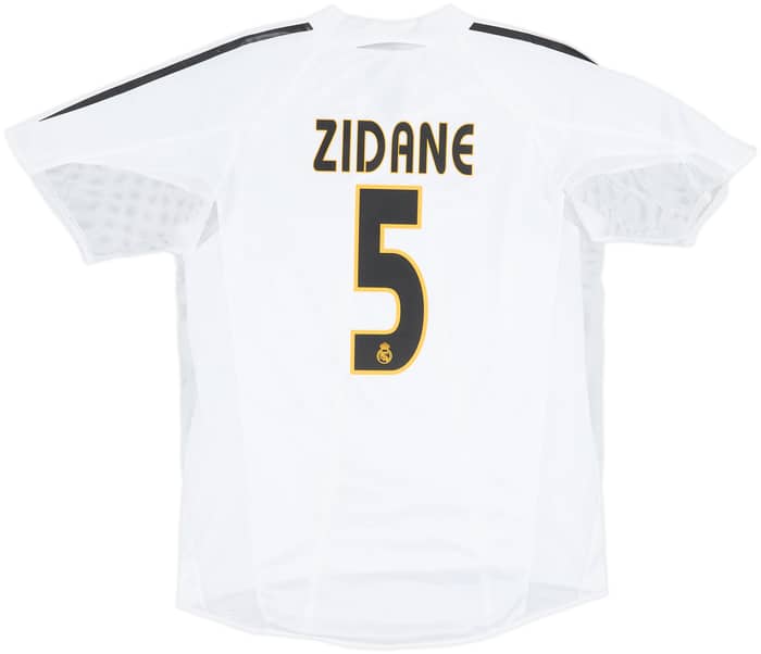 2004-05 Real Madrid Player Issue Home Shirt Zidane #5 - 6/10 - (M)
