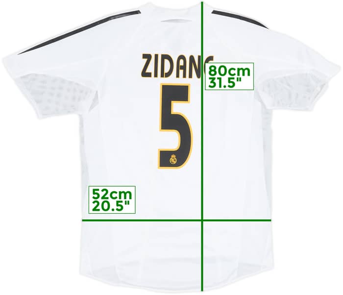 2004-05 Real Madrid Player Issue Home Shirt Zidane #5 - 6/10 - (M)