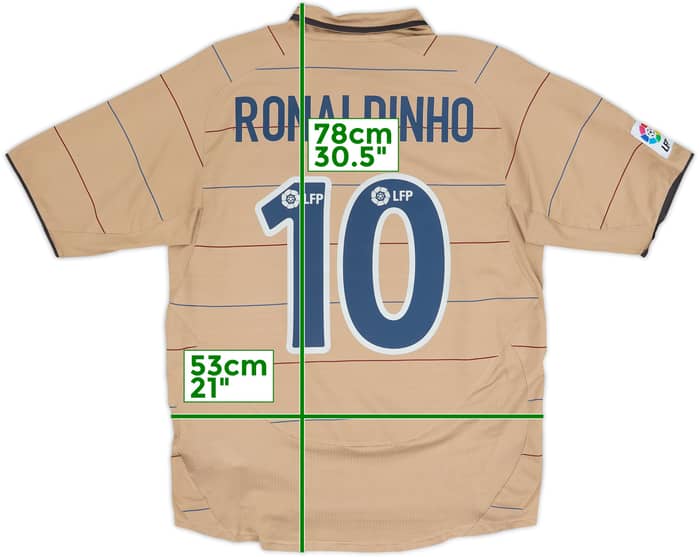 2003-05 Barcelona Away Shirt Ronaldinho #10 - 6/10 - (M)