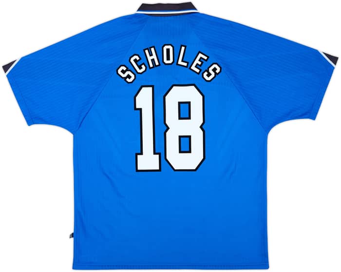 1996-98 Manchester United Third Shirt Scholes #18 - 7/10 - (XL)