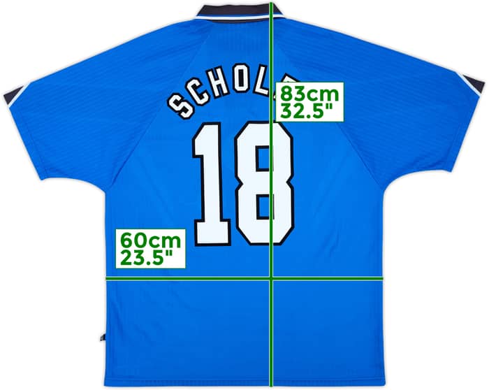 1996-98 Manchester United Third Shirt Scholes #18 - 7/10 - (XL)