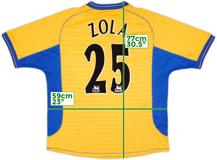 2000-01 Chelsea Away Shirt Zola #25 - 9/10 - (XL)