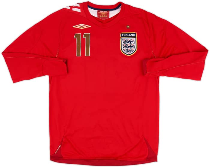 2006-08 England Away L/S Shirt J.Cole #11 - 5/10 - (M)