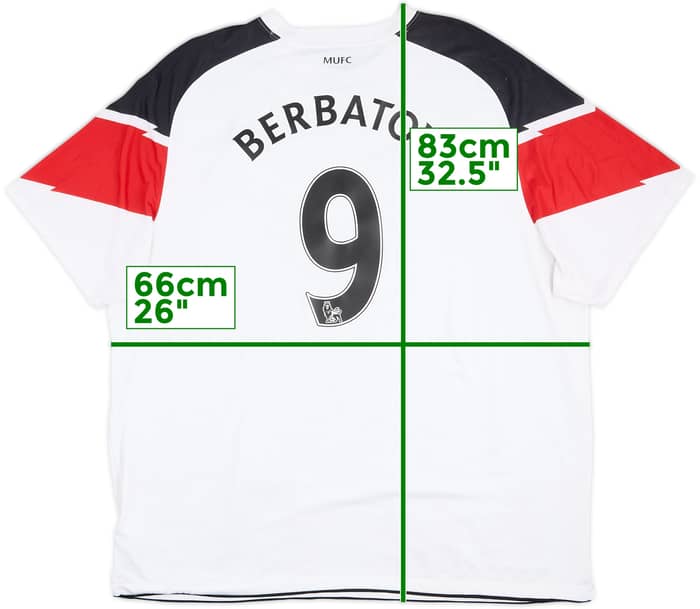 2010-12 Manchester United Away Shirt Berbatov #9 - 6/10 - (3XL)