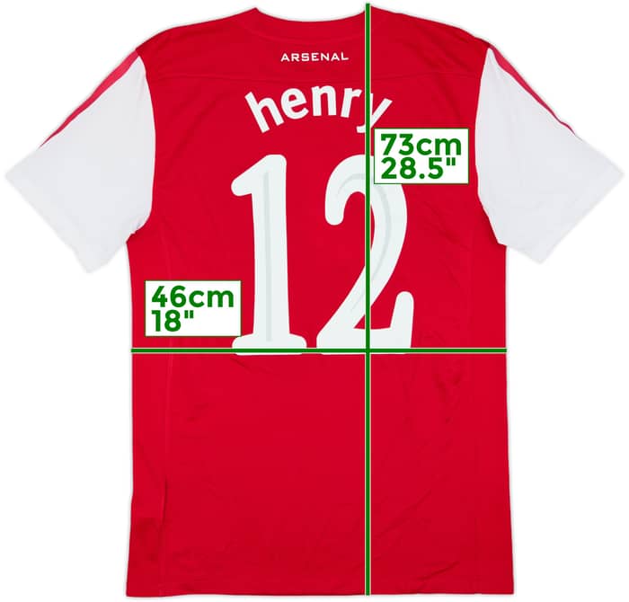 2011-12 Arsenal Home Shirt Henry #12 - 8/10 - (S)