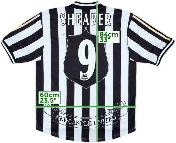 1997-99 Newcastle Home Shirt Shearer #9 - 8/10 - (XL)