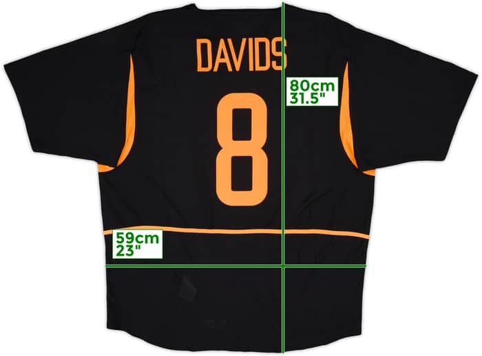 2002-04 Netherlands Away Shirt Davids #8 - 10/10 - (XXL)