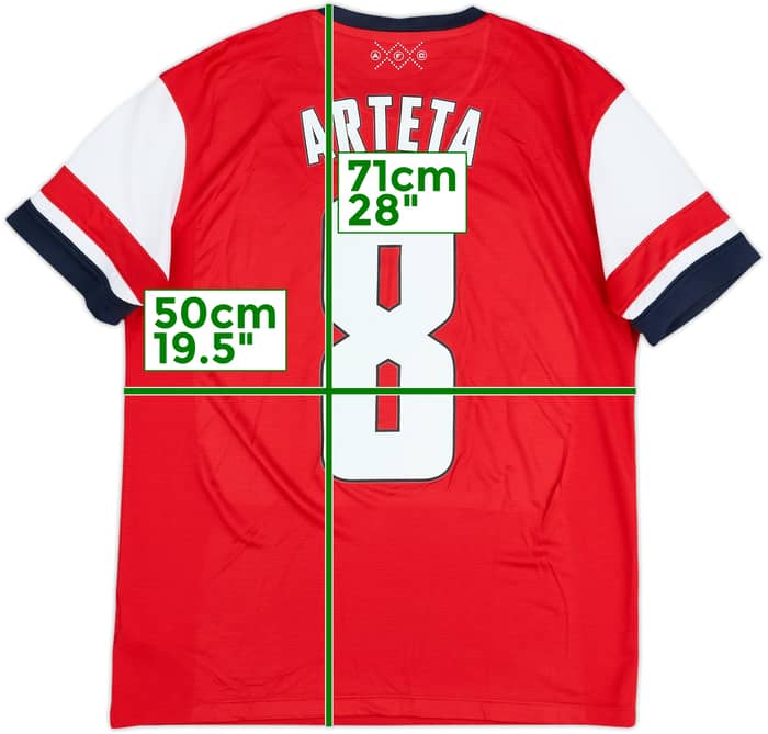 2012-14 Arsenal Home Shirt Arteta #8 - 9/10 - (M)
