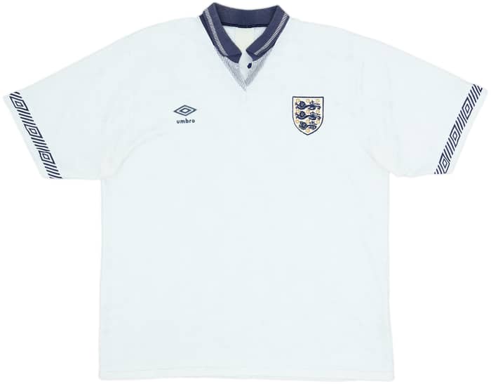 1990-92 England Home Shirt - 6/10 - (XL)
