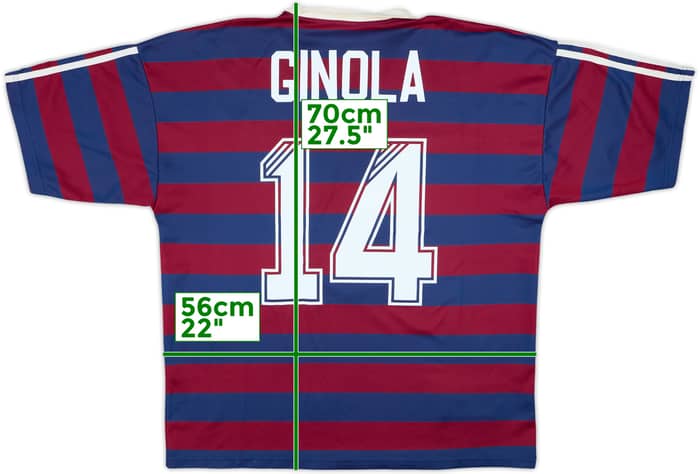 1995-96 Newcastle Away Shirt Ginola #14 - 7/10 - (L)