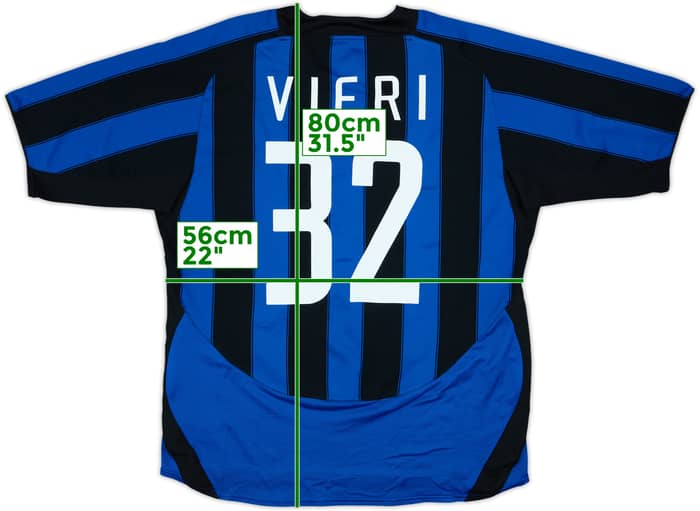 2003-04 Inter Milan Home Shirt Vieri #32 - 6/10 - (XXL)
