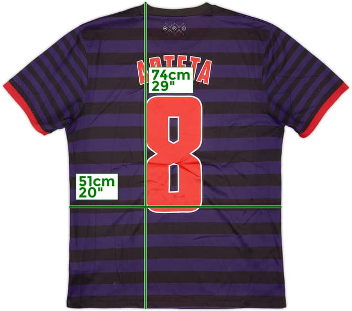 2012-13 Arsenal Away Shirt Arteta #8 - 7/10 - (M)