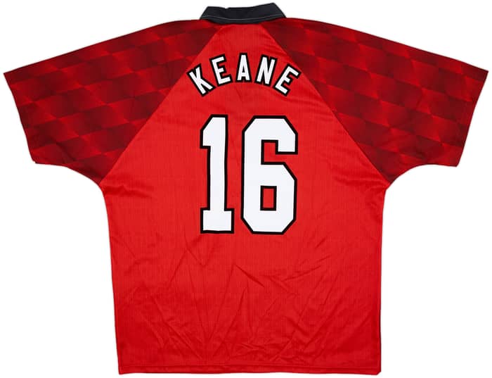 1996-98 Manchester United Home Shirt Keane #16 - 9/10 - (XL)