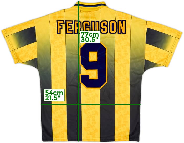 1996-98 Everton Away Shirt Ferguson #9 - 9/10 - (L)