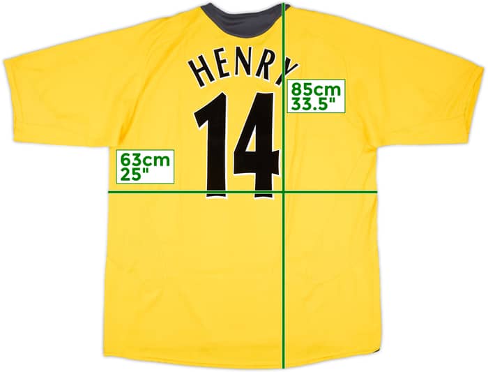 2005-06 Arsenal Away Shirt Henry #14 - 6/10 - (XXL)
