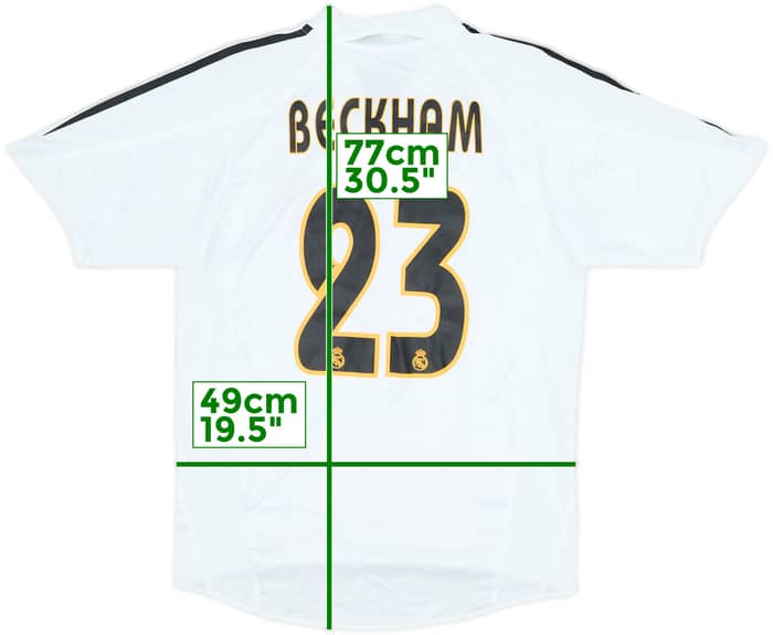 2003-04 Real Madrid Home Shirt Beckham #23 - 8/10 - (S)