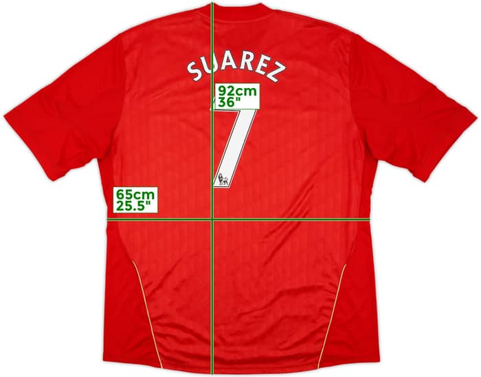 2010-12 Liverpool Home Shirt Suarez #7 - 8/10 - (3XL)