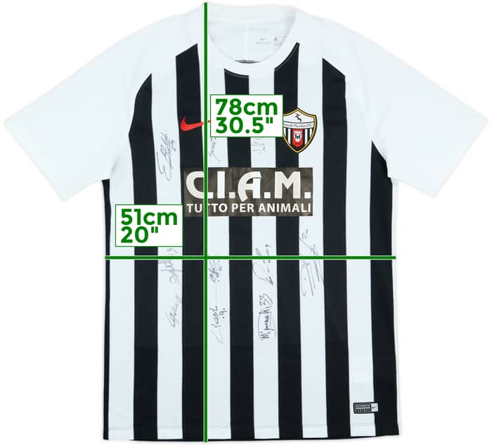 2017-18 Ascoli Squad Signed Home Shirt - 8/10 - (L)