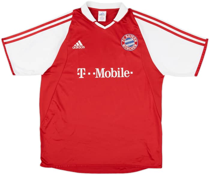 2003-04 Bayern Munich Signed Home Shirt - 8/10 - (XL.Boys)