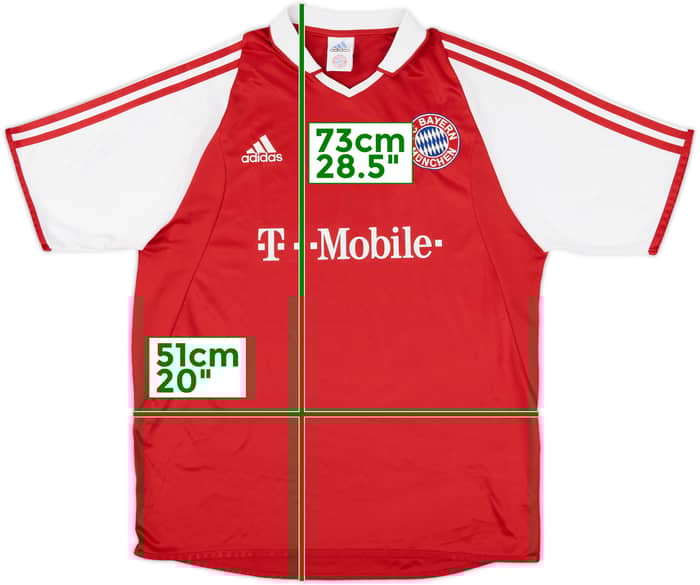 2003-04 Bayern Munich Signed Home Shirt - 8/10 - (XL.Boys)