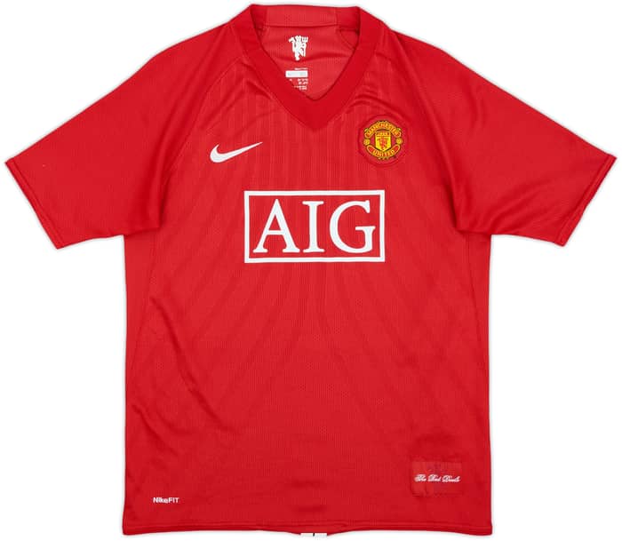 2007-09 Manchester United Home Shirt Ronaldo #7 - 8/10 - (XL.Boys)