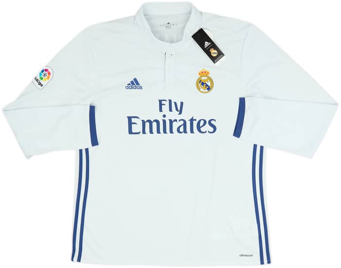 2016-17 Real Madrid Home L/S Shirt Ronaldo #7 (XL)