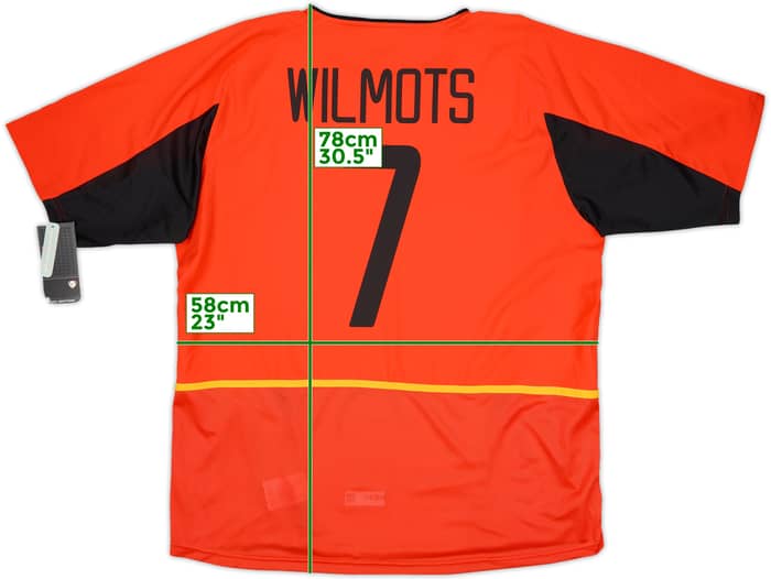 2002-04 Belgium Home Shirt Wilmots #7 (XL)