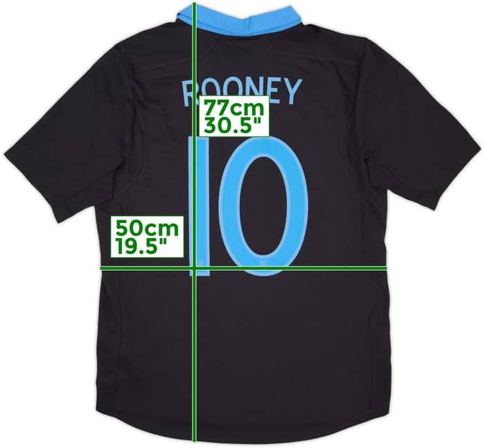 2011-12 England Away Shirt Rooney #10 (L)