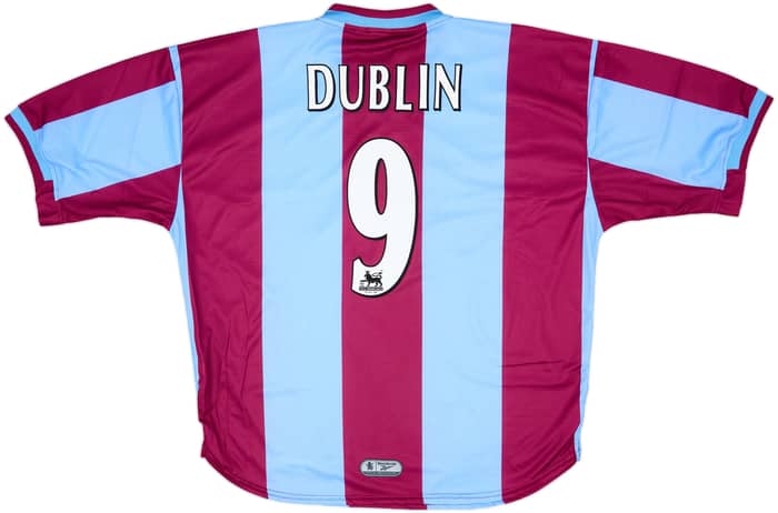 1999-00 Aston Villa Home Shirt Dublin #9 (XL)