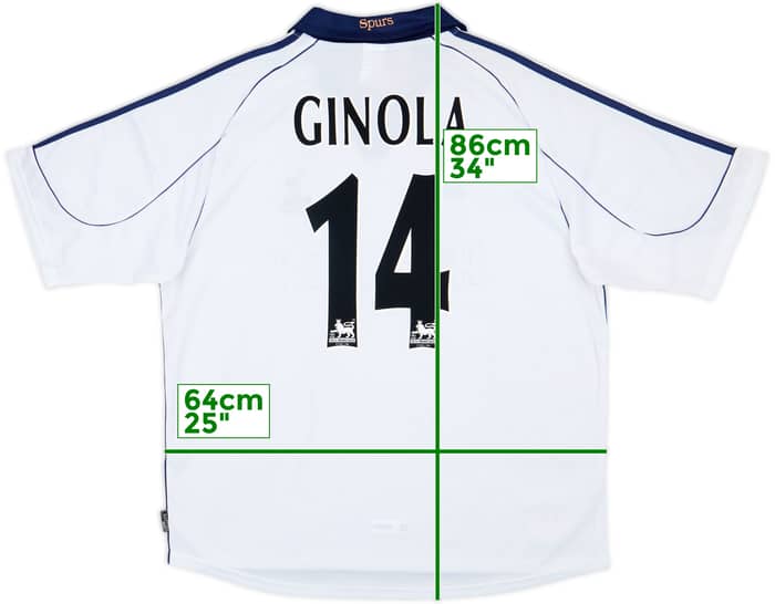 1999-01 Tottenham Home Shirt Ginola #14 (XL)