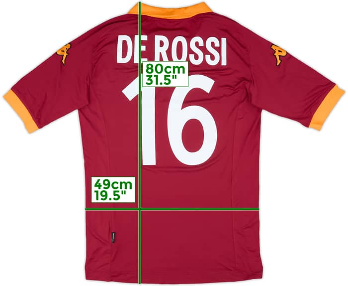 2012-13 Roma Home Shirt De Rossi #16 (XL)
