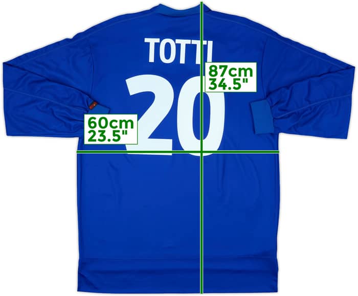 1998-99 Italy Home L/S Shirt Totti #20 (XL)
