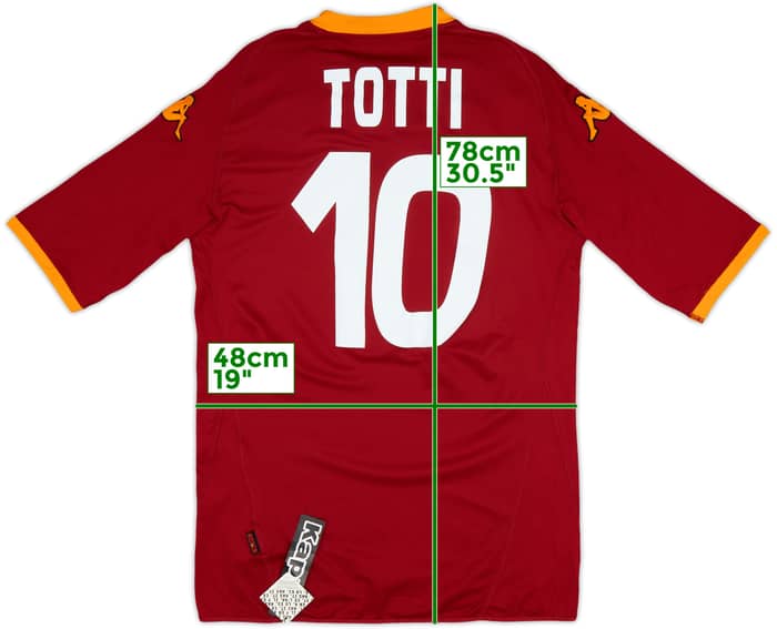 2007-08 Roma Home Shirt Totti #10 (XXL)
